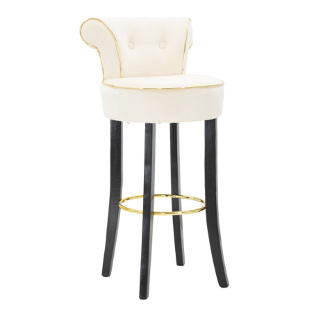 Tabouret de bar LUXY crème – Style Glamour et confort exceptionnel