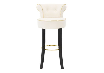 Tabouret de bar LUXY crème – Style Glamour et confort exceptionnel