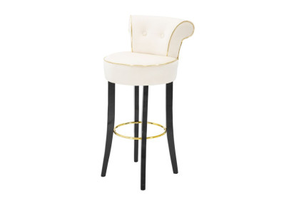Tabouret de bar LUXY crème – Style Glamour et confort exceptionnel