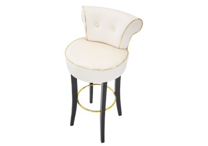 Tabouret de bar LUXY crème – Style Glamour et confort exceptionnel