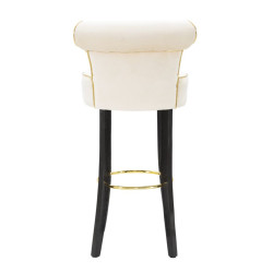 Tabouret de bar LUXY crème – Style Glamour et confort exceptionnel