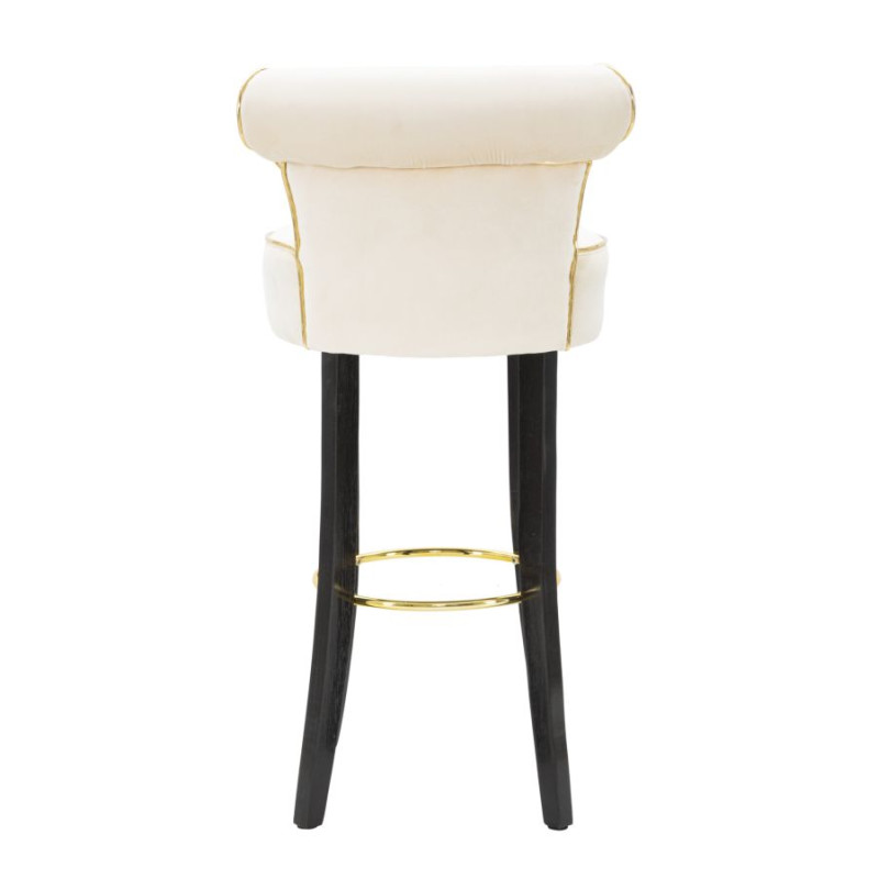 Tabouret de bar LUXY crème – Style Glamour et confort exceptionnel