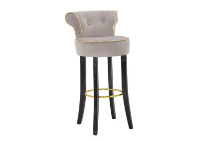 Tabouret de bar LUXY gris – Élégance moderne et assise Glam Chic