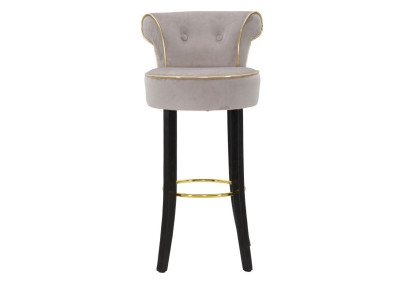 Tabouret de bar LUXY gris – Élégance moderne et assise Glam Chic