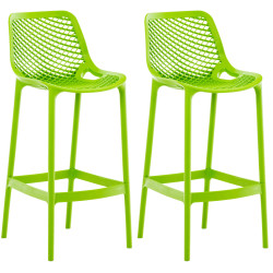 Lot de 2 tabourets de bar Air, verts