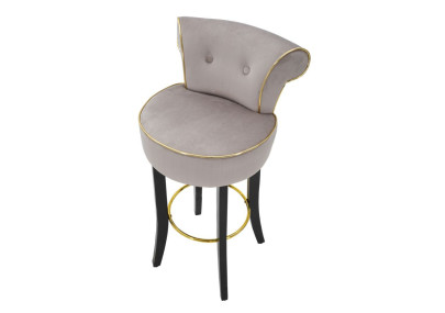 Tabouret de bar LUXY gris – Élégance moderne et assise Glam Chic