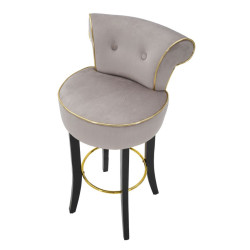 Tabouret de bar LUXY gris – Élégance moderne et assise Glam Chic