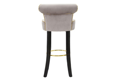 Tabouret de bar LUXY gris – Élégance moderne et assise Glam Chic