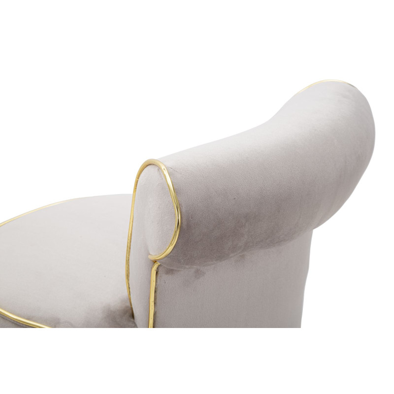 Tabouret de bar LUXY gris – Élégance moderne et assise Glam Chic