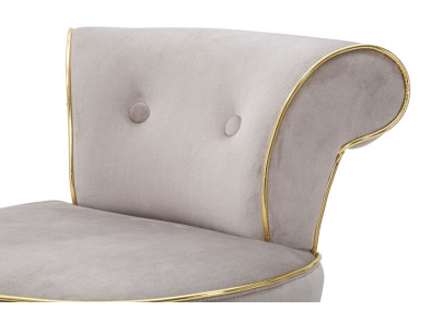 Tabouret de bar LUXY gris – Élégance moderne et assise Glam Chic