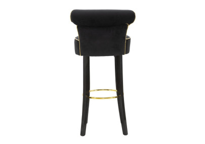 Tabouret de bar LUXY noir – Design Glam et raffinement absolu