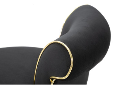 Tabouret de bar LUXY noir – Design Glam et raffinement absolu