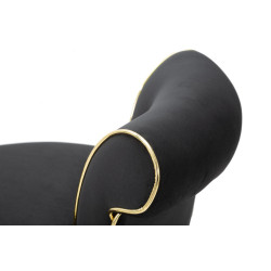 Tabouret de bar LUXY noir – Design Glam et raffinement absolu