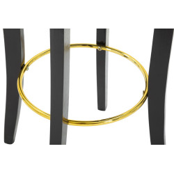 Tabouret de bar LUXY noir – Design Glam et raffinement absolu