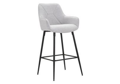 Ensemble de 2 tabourets de bar gris – Élégance et confort Glam pour votre bar ou cuisine