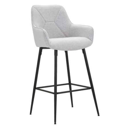 Ensemble de 2 tabourets de bar gris – Élégance et confort Glam pour votre bar ou cuisine