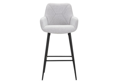 Ensemble de 2 tabourets de bar gris – Élégance et confort Glam pour votre bar ou cuisine