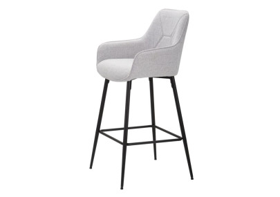 Ensemble de 2 tabourets de bar gris – Élégance et confort Glam pour votre bar ou cuisine