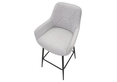 Ensemble de 2 tabourets de bar gris – Élégance et confort Glam pour votre bar ou cuisine