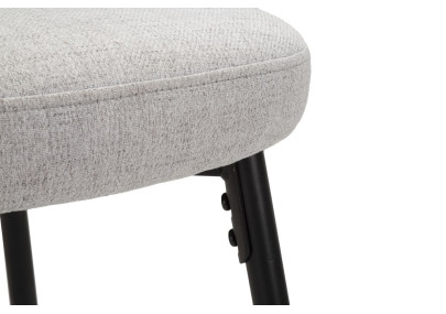 Tabouret de bar LOSANNA gris – Lot de 2, design Glam Chic et confort raffiné