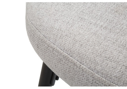 Tabouret de bar LOSANNA gris – Lot de 2, design Glam Chic et confort raffiné