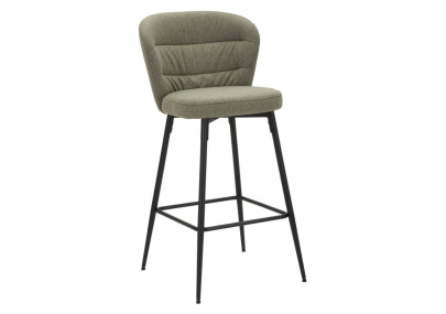 Tabouret de bar LOSANNA vert – Lot de 2, style Glam élégant et moderne