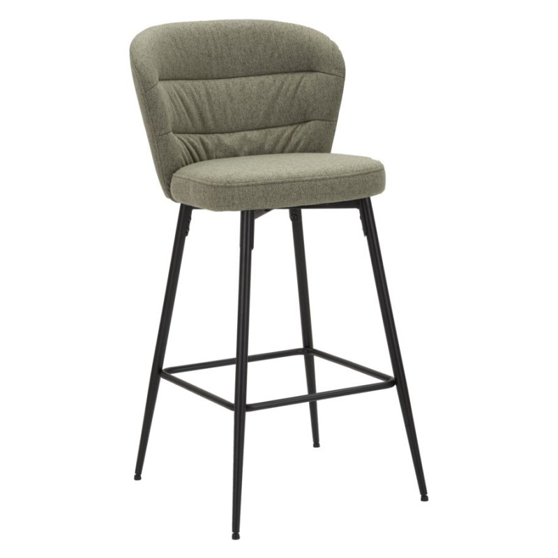 Tabouret de bar LOSANNA vert – Lot de 2, style Glam élégant et moderne