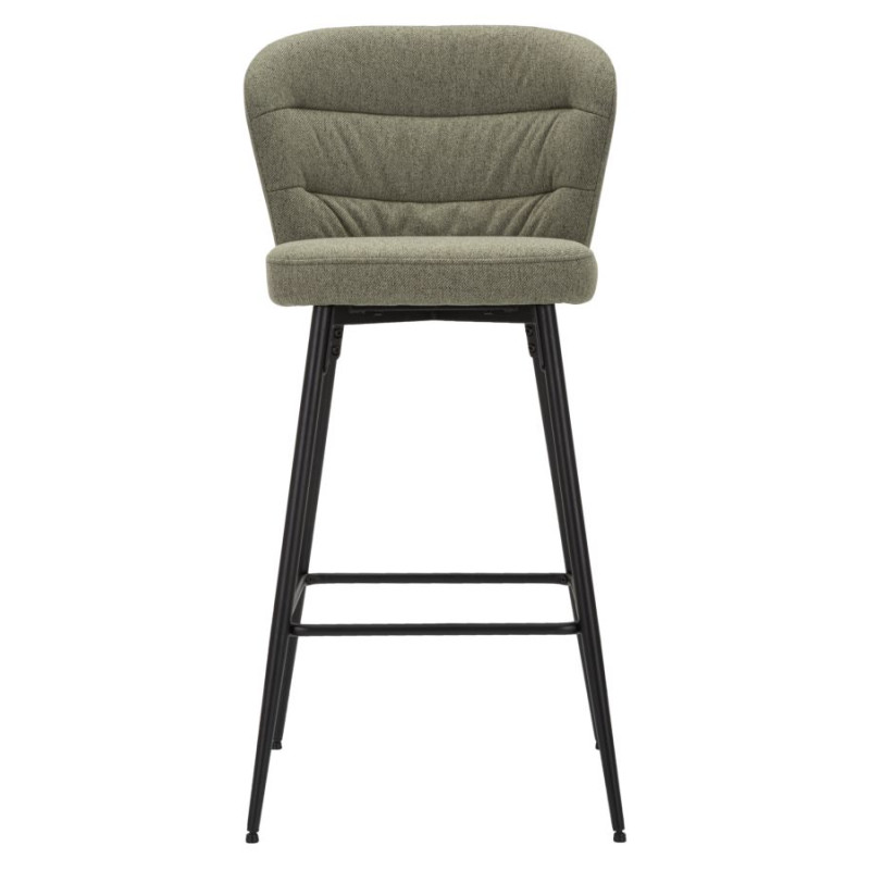 Tabouret de bar LOSANNA vert – Lot de 2, style Glam élégant et moderne