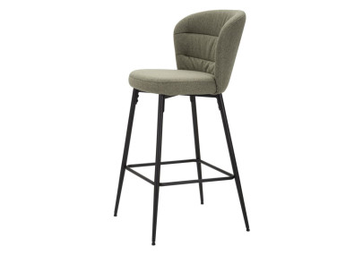 Tabouret de bar LOSANNA vert – Lot de 2, style Glam élégant et moderne