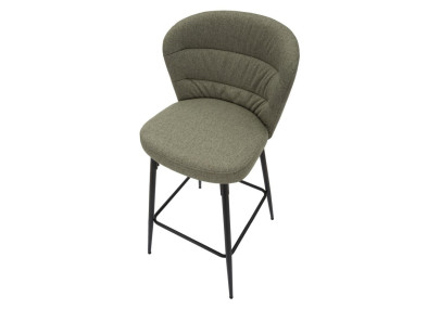 Tabouret de bar LOSANNA vert – Lot de 2, style Glam élégant et moderne