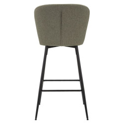 Tabouret de bar LOSANNA vert – Lot de 2, style Glam élégant et moderne