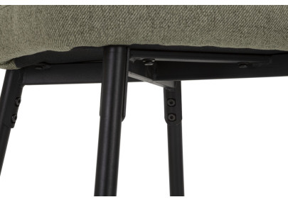 Tabouret de bar LOSANNA vert – Lot de 2, style Glam élégant et moderne