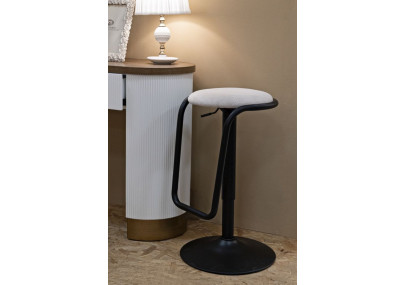 Tabouret de bar réhausseur DESTINY blanc – Design moderne et hauteur réglable pour cuisine contemporaine