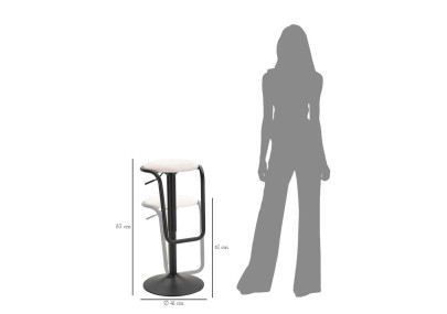 Tabouret de bar réhausseur DESTINY blanc – Design moderne et hauteur réglable pour cuisine contemporaine