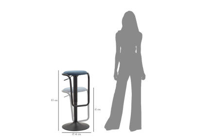 Tabouret de bar réhausseur DESTINY navy – Style moderne et confort ajustable
