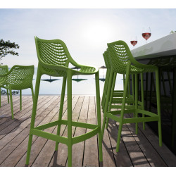 Ensemble de 2 tabourets de bar Air vert
