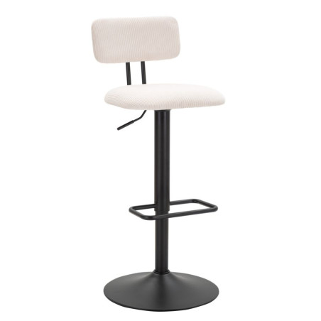 Tabouret de bar relevable blanc clair – Lot de 2, design moderne et fonction relevable