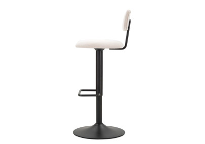 Tabouret de bar relevable blanc clair – Lot de 2, design moderne et fonction relevable