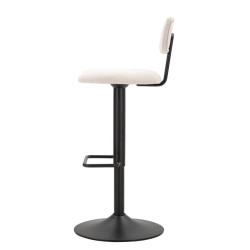 Tabouret de bar relevable blanc clair – Lot de 2, design moderne et fonction relevable