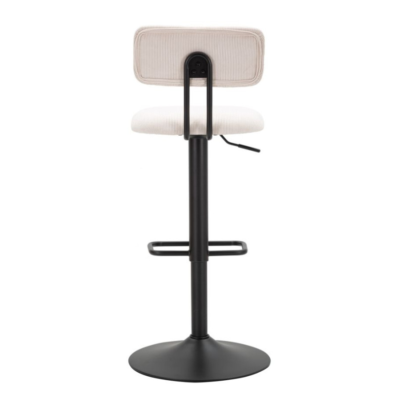 Tabouret de bar relevable blanc clair – Lot de 2, design moderne et fonction relevable