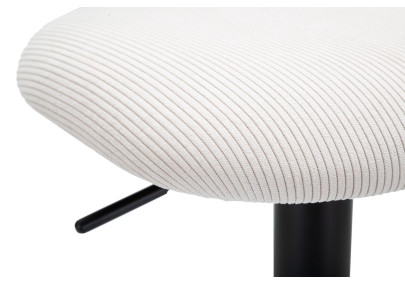 Tabouret de bar relevable blanc clair – Lot de 2, design moderne et fonction relevable