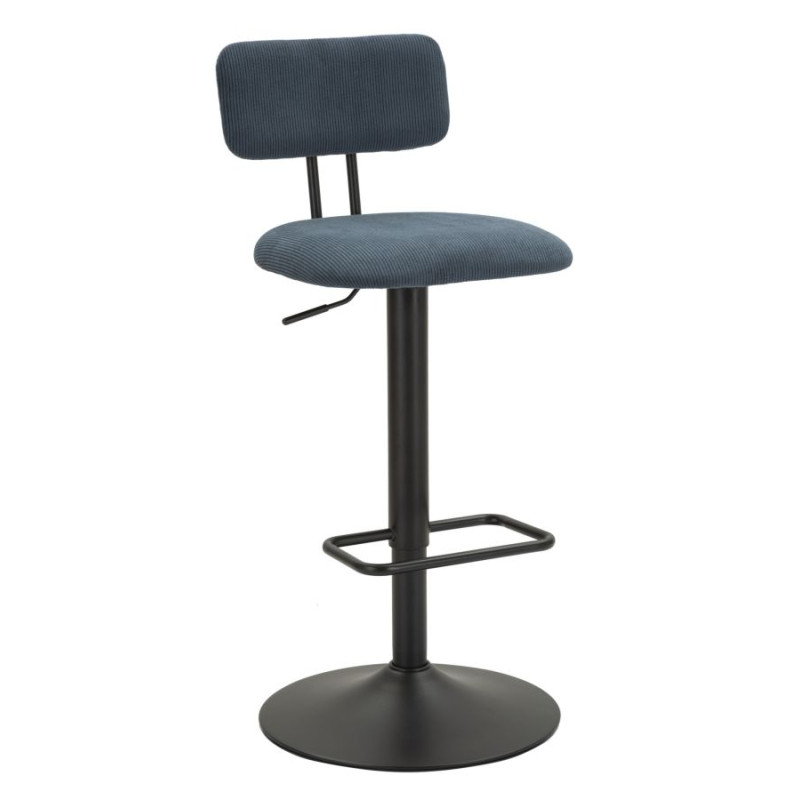 Tabouret de bar relevable bleu marine clair – Lot de 2, style contemporain et confort pratique