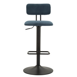 Tabouret de bar relevable bleu marine clair – Lot de 2, style contemporain et confort pratique