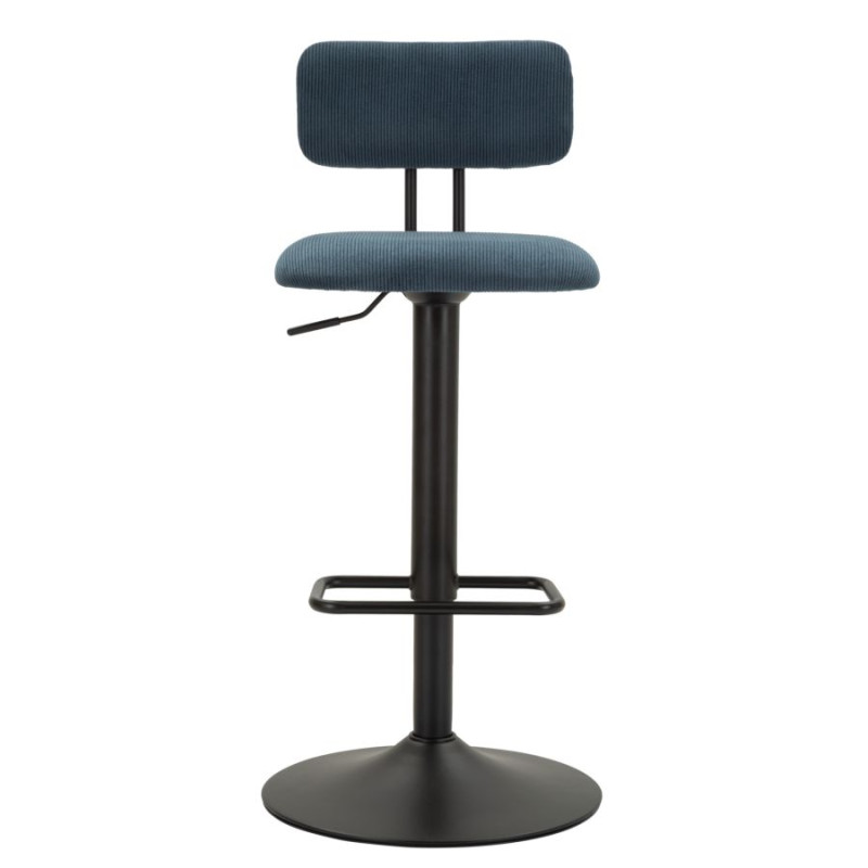 Tabouret de bar relevable bleu marine clair – Lot de 2, style contemporain et confort pratique