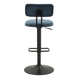 Tabouret de bar relevable bleu marine clair – Lot de 2, style contemporain et confort pratique