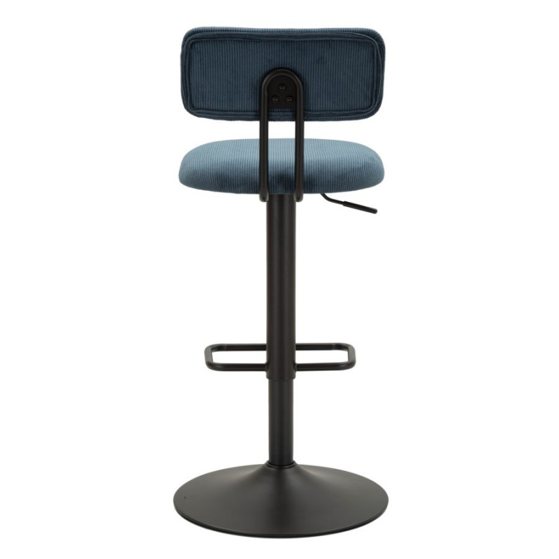 Tabouret de bar relevable bleu marine clair – Lot de 2, style contemporain et confort pratique