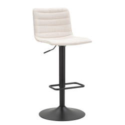 Tabouret de bar haut relevable blanc – Lot de 2, design moderne et hauteur ajustable