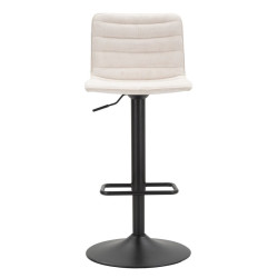 Tabouret de bar haut relevable blanc – Lot de 2, design moderne et hauteur ajustable