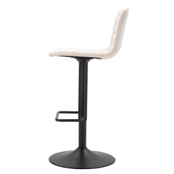 Tabouret de bar haut relevable blanc – Lot de 2, design moderne et hauteur ajustable