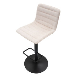 Tabouret de bar haut relevable blanc – Lot de 2, design moderne et hauteur ajustable